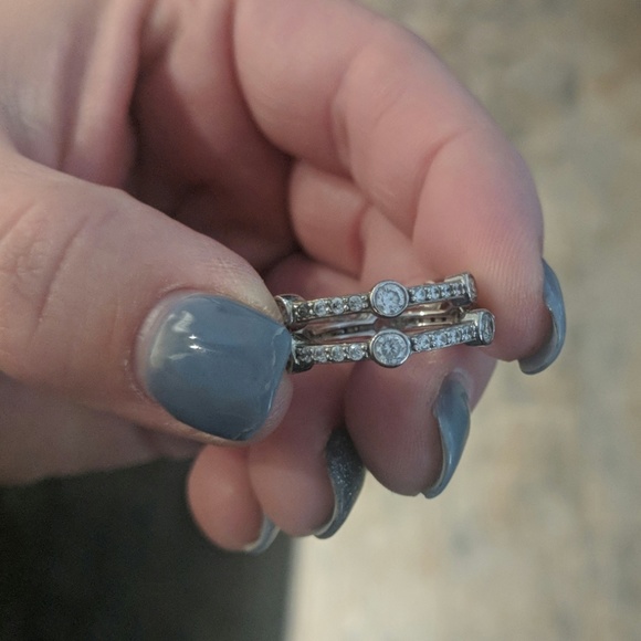 Dipped rings w/crystal stones - Picture 3 of 3